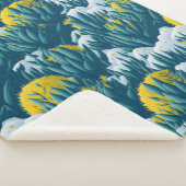 Aangepaste winter cactus, vetplanten in bloei sherpa deken (3/4)