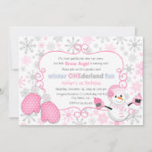 Aangepaste winter, eerste dag van geboorte kaart (Voorkant)