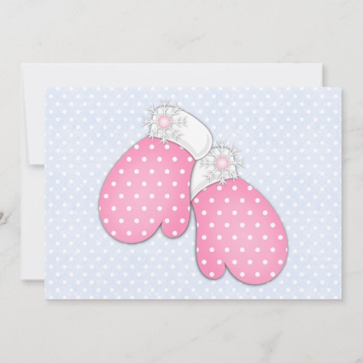 Aangepaste winter, eerste dag van geboorte kaart (Achterkant)