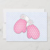 Aangepaste winter, eerste dag van geboorte kaart (Achterkant)