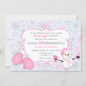 Aangepaste winter, eerste dag van geboorte kaart (Voorkant)