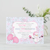 Aangepaste winter, eerste dag van geboorte kaart (Staand voorkant)