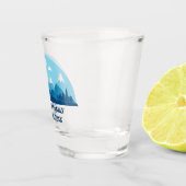 Aangepaste Winter Familie Reünie Party Blue Mounta Shot Glas (Rechts)
