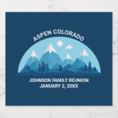 Aangepaste Winter Familie Reünie Party Snowy Mount Bier Etiket (Enkel label)