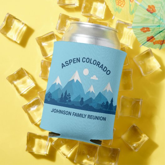 Aangepaste Winter Familie Reünie Party Snowy Mount Blikjeskoeler (Insitu Zomer)