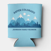 Aangepaste Winter Familie Reünie Party Snowy Mount Blikjeskoeler (Voorkant)