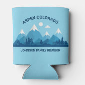 Aangepaste Winter Familie Reünie Party Snowy Mount Blikjeskoeler (Achterkant)