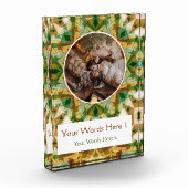 Aangepaste Winter Groene Herfst Bruin Star Christm Fotoblokken (Links)