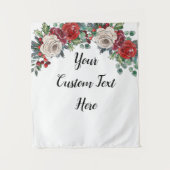 Aangepaste Winter Huwelijk Kerstmis Foto Booth Pro Wandkleed (Voorkant)