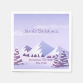 Aangepaste Winter Mountain Bachelorette Weekend  Servet (Voorkant)