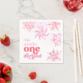 Aangepaste Winter Onederland Paper Party servetten (Insitu)