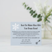 Aangepaste winter onroerend goed marketing landbou feestdagenkaart (Staand voorkant)