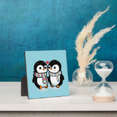 Aangepaste Winter Pinguïn Liefde Fotoplaat (Insitu)