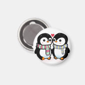Aangepaste Winter Pinguïn Liefde Magneet (Voorkant / Achterkant)