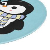 Aangepaste Winter Pinguïn Liefde Snijplank (Hoek)