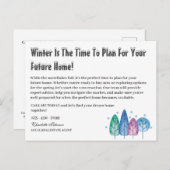 Aangepaste winter seizoensgebonden vastgoedmarketi briefkaart (Voorkant / Achterkant)