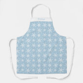 Aangepaste Winter Snowflake All-Over Print Schort (Voorkant)