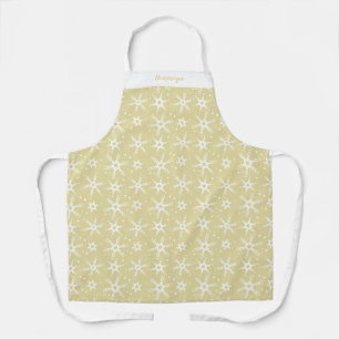 Aangepaste Winter Snowflake All-Over Print Schort