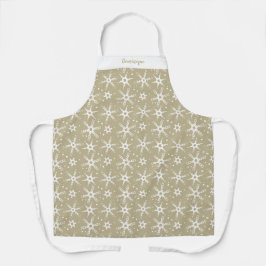 Aangepaste Winter Snowflake All-Over Print Schort