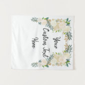 Aangepaste Winter Wedding Greenery Photo Booth Pro Wandkleed (Voorkant (horizontaal))