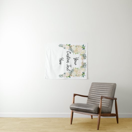 Aangepaste Winter Wedding Greenery Photo Booth Pro Wandkleed (In Situ (horizontaal))