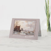 Aangepaste Winter Wonderland Landschapskunst Schil Feestdagen Kaart (Voorkant)