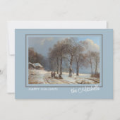 Aangepaste Winter Wonderland Landschapskunst Schil Feestdagenkaart (Voorkant)