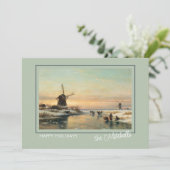 Aangepaste Winter Wonderland Landschapskunst Schil Feestdagenkaart (Staand voorkant)