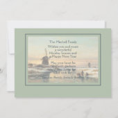 Aangepaste Winter Wonderland Landschapskunst Schil Feestdagenkaart (Achterkant)