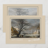 Aangepaste Winter Wonderland Landschapskunst Schil Feestdagenkaart (Voorkant / Achterkant)