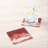 Aangepaste Winter Wonderland Scene Kerstmis Sneeuw Kartonnen Onderzetters (Insitu)