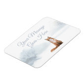 Aangepaste Winter Woodland Fox Kerstmis Feestdagen Magneet (Linkerzijde)