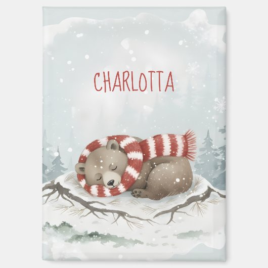 Aangepaste Winterbeer Magneet (Voorkant)