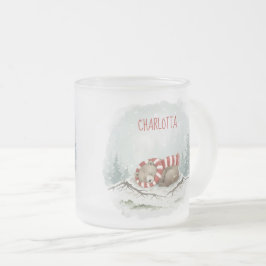 Aangepaste Winterbeer-mok – Slaand ontwerp van die Matglas Koffiemok