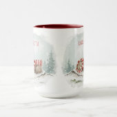 Aangepaste Winterbeer-mok – Slaand ontwerp van die Mok (Midden)