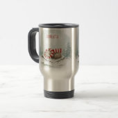 Aangepaste Winterbeer-mok – Slaand ontwerp van die Reisbeker (Voorkant links)