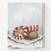 Aangepaste Winterbeer Spiraal Notebook Notitieboek (Achterkant)
