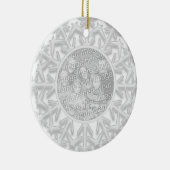 Aangepaste winterbruiloft fotoversiering keramisch ornament (Rechts)