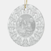 Aangepaste winterbruiloft fotoversiering keramisch ornament (Links)