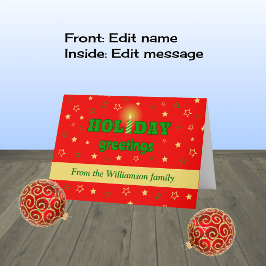 Aangepaste winterkaars feestdagen kaart