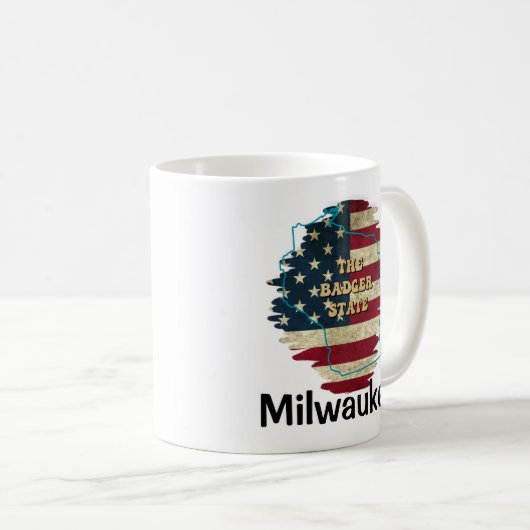 Aangepaste Wisconsin State Coffee Mok (Voorkant rechts)