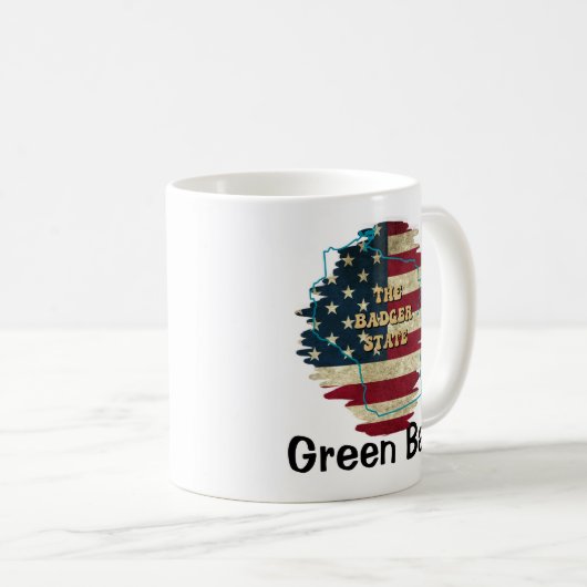 Aangepaste Wisconsin State Coffee Mok (Voorkant rechts)