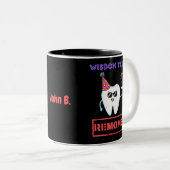 Aangepaste Wisdom Teeth verwijderd. Cute Tooth Fai Tweekleurige Koffiemok (Voorkant rechts)
