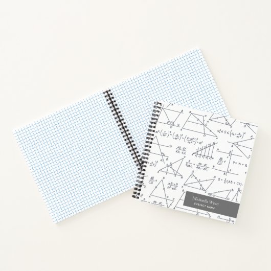 Aangepaste Wiskunde diagrammen Patroonpapier Notitieboek (Binnen)