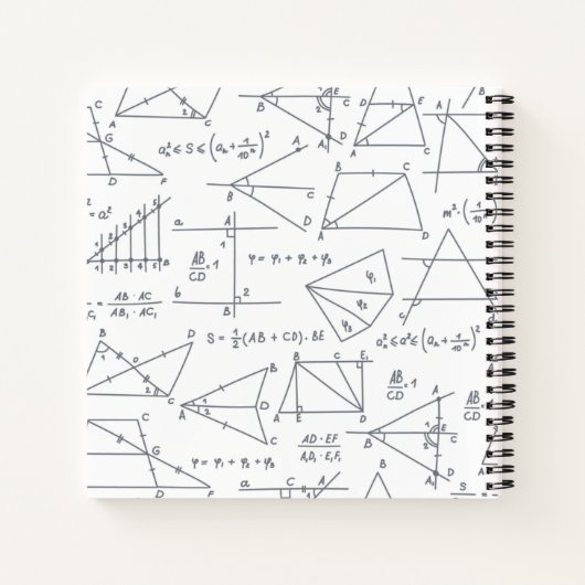 Aangepaste Wiskunde diagrammen Patroonpapier Notitieboek (Achterkant)