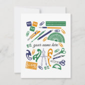 Aangepaste Wiskunde schoolbriefkaarten Notitiekaartje (Voorkant)