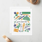 Aangepaste Wiskunde schoolbriefkaarten Notitiekaartje (Voorkant / Achterkant in situ)