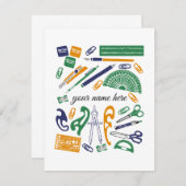 Aangepaste Wiskunde schoolbriefkaarten Notitiekaartje (Voorkant / Achterkant)