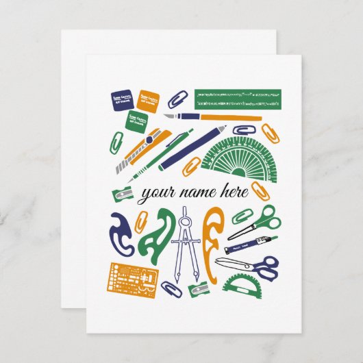 Aangepaste Wiskunde schoolbriefkaarten Notitiekaartje (Voorkant / Achterkant)