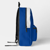 Aangepaste wit blauw Naam, Nummer, Team Sport Bedrukte Rugzak (Links)